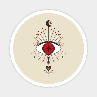 Black and red mystic eye Magnet